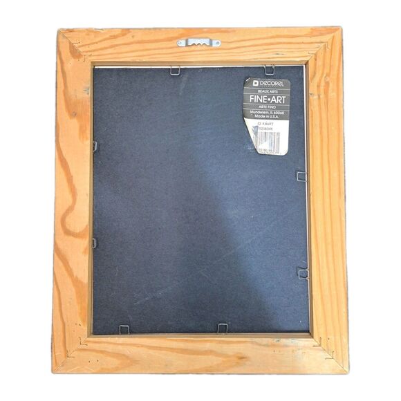 Vintage Primitive Framed Folk Art Print By Anne Scott Wood Frame 13"X11" - Picture 2 of 6